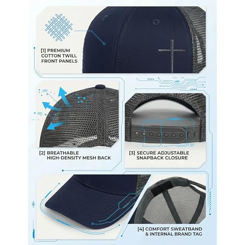 Image of Christian Hats for Men Women,Jesus Cross Hat Religious Best Gifts for Birthday /Christmas