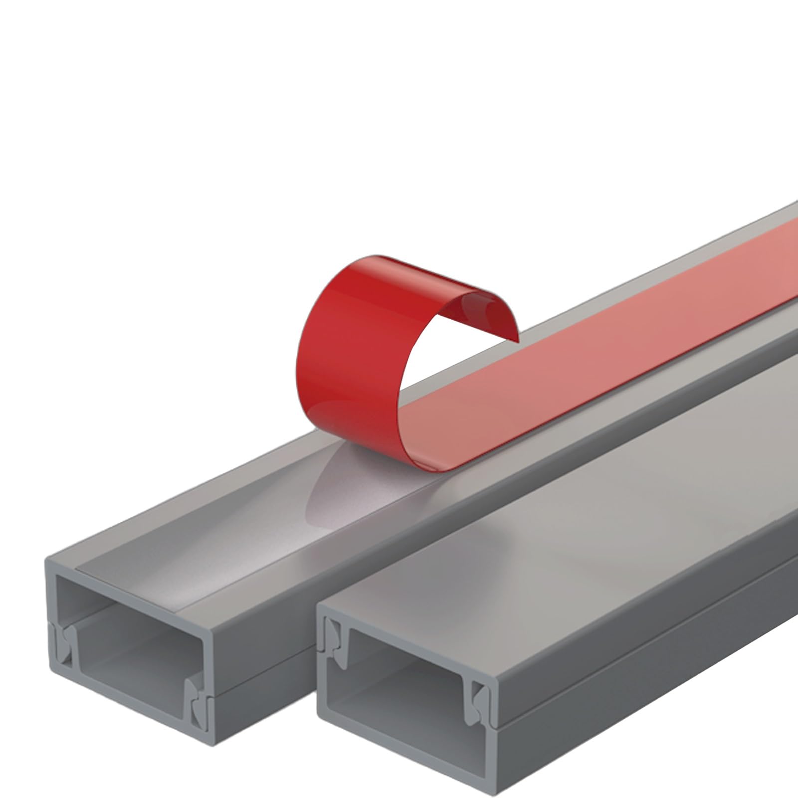 Flexible Canaleta Cables Suelo para Organizar y Proteger Cables, Canaleta Pasacables de Suelo para Pared, Zócalo y Techo(Gray,Small)