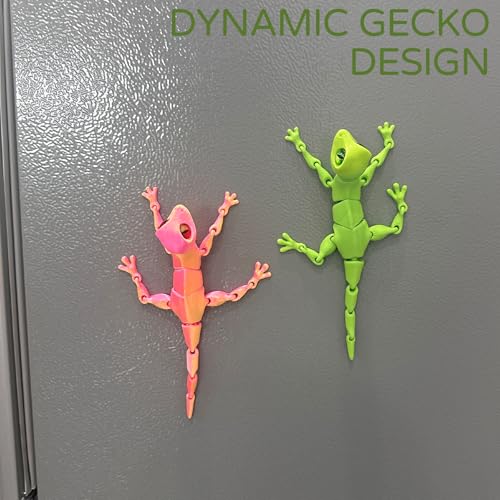 Imanes decorativos de gecko articulados para nevera, pack 2 piezas miniatura 6