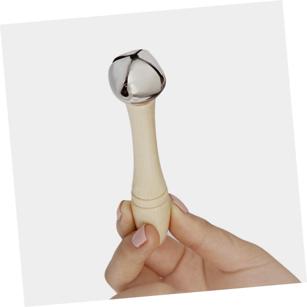 ERINGOGO 2Pcs Handheld Jingle Bell Vertical Music Shaker for Percussion Noise Making Classroom Activities and Compact Design with Handle