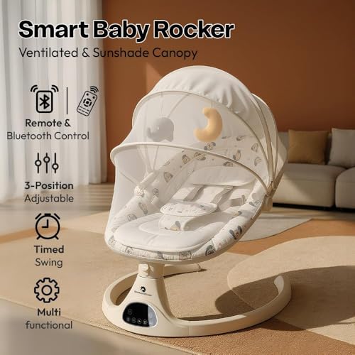 Image of StarAndDaisy Baby Rockers for 0 to 2 Years, Baby Multi Functional Rocker for Babies (601 Beige)