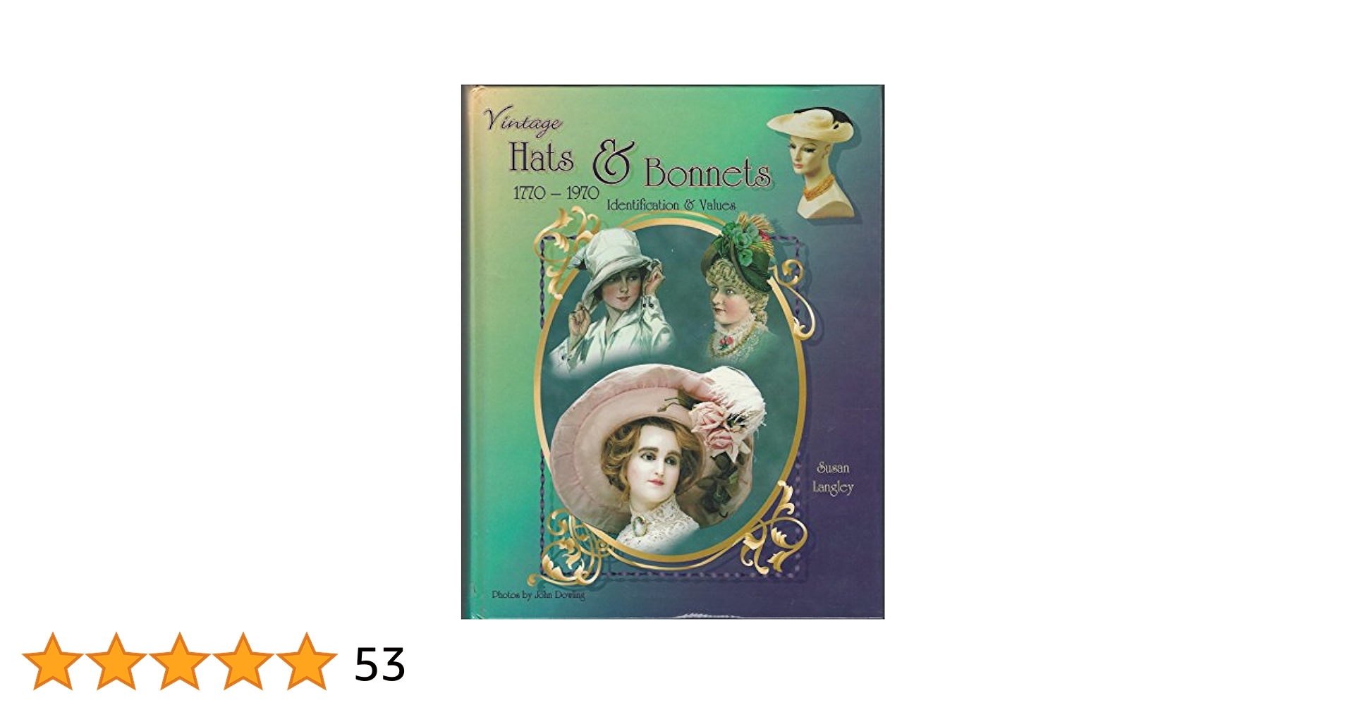 洋書「Hats & Bonnets」1770〜1970 帽子　ファッション Amazon | Vintage Hats & Bonnets 1770-1970: Identification