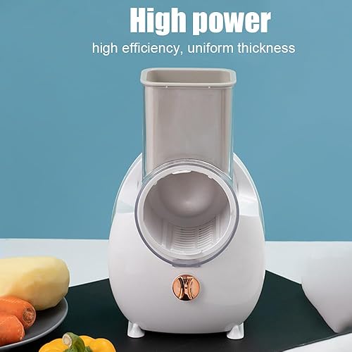 Miniatura 4 de Trituradora eléctrica de quesos con carga tipo C, con un solo toque, rotativa, automática, con 3 accesorios gratuitos para verduras, quesos y