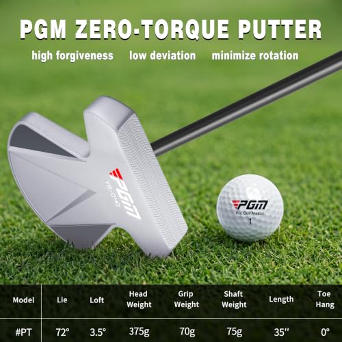 PGM 35" Zero Torque Putter Golf Club for Men and Women Right Handed Silver — view 2