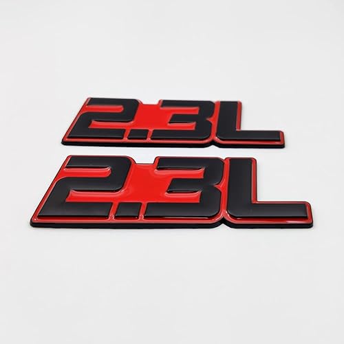 Miniatura 8 de 2 emblemas de metal con logotipo de 2.3 L de alta calidad 3D 2.3 insignias para guardabarros para puerta de automóvil, calcomanía de ala lateral,