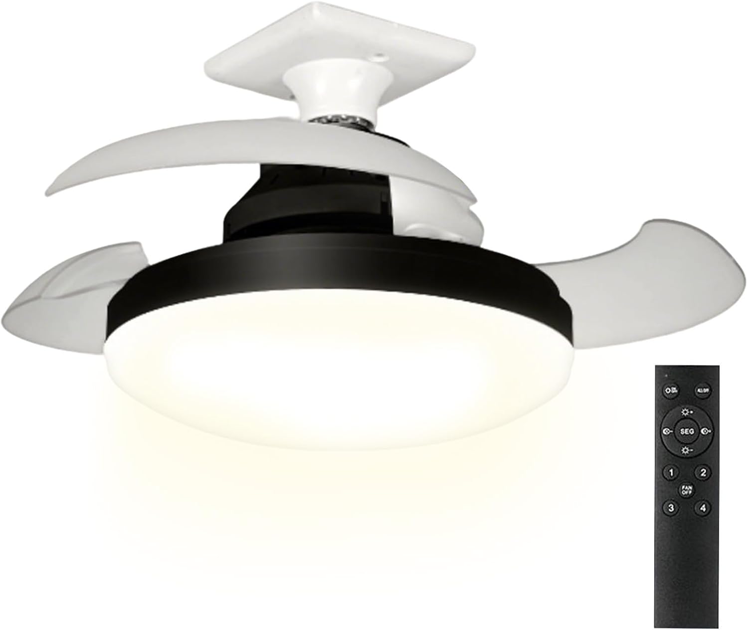 Ceiling Fans with Lights and Remote – Indoor Silent Ceiling Fan with Remote Control | Multi-Functional, Noiseless LED Blower for Bedroom, Living Room, Nursery, and Home Decor