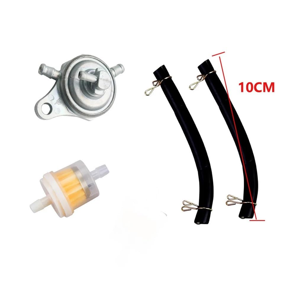 Rubinetto Benzina Moto Kit Filtro Tubo Flessibile Serbatoio Olio Pompa Carburante A 3 Vie Per GY650 150cc Interruttore Pressione Carburante Interruttore Carburante Scooter
