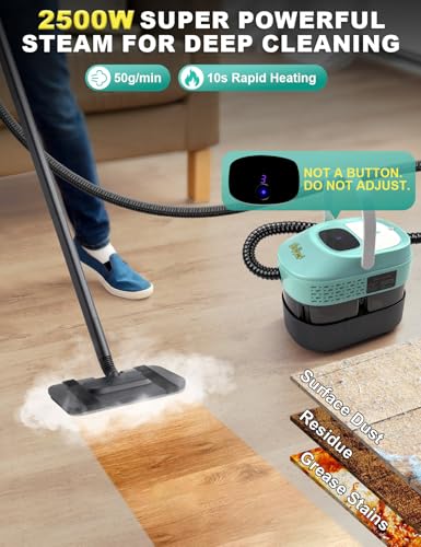 Steam Mop, 19 in 1 Detachable Steam Cleaner, 54OZ Tank, 10S Heat-up - image 2