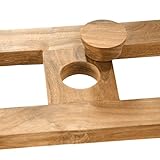 DIVERO Großer ovaler ausziehbarer Gartentisch Esstisch Balkontisch Holz Teak Tisch für Terrasse Balkon Wintergarten - 4