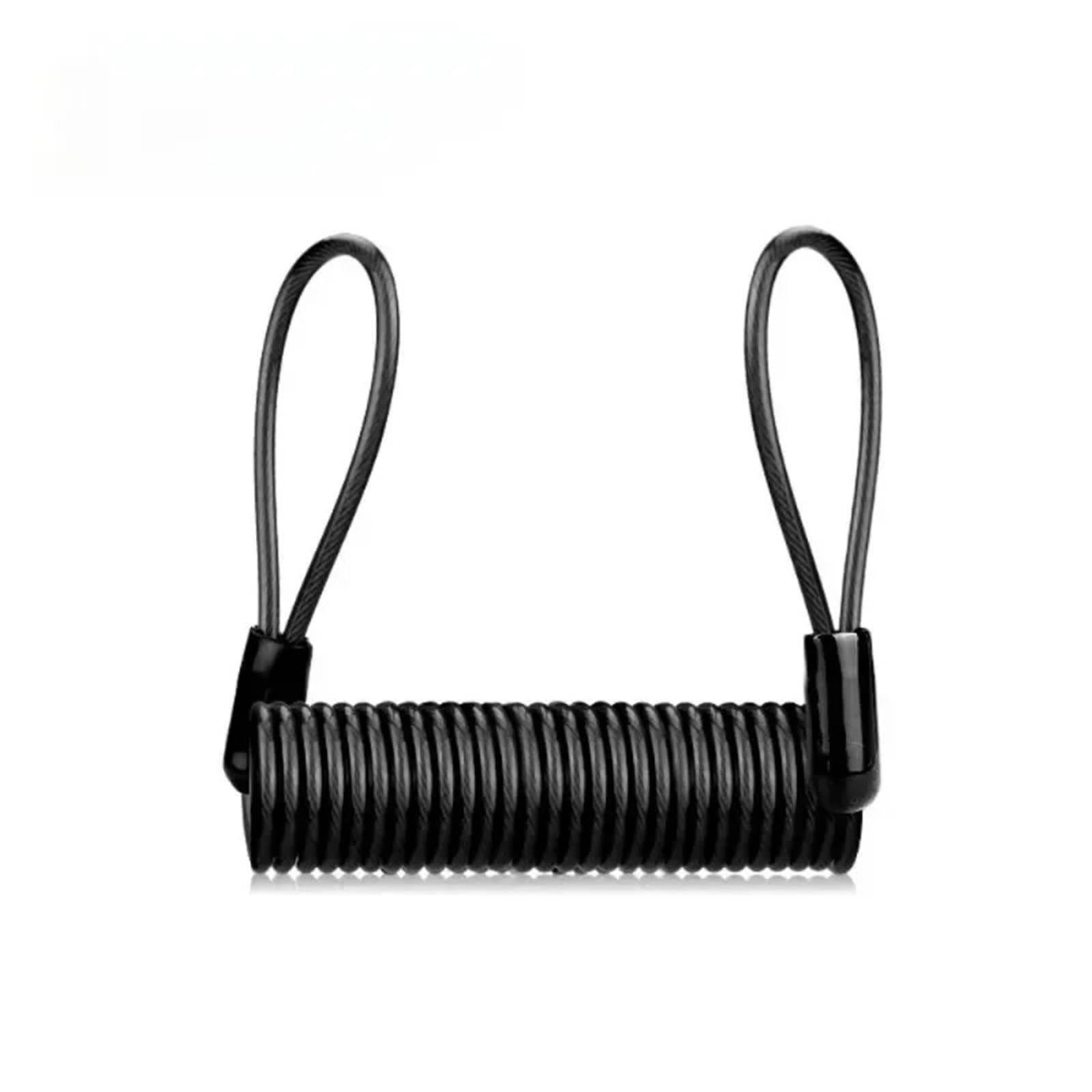 Hdrtcbu Black Chain Lock Bike Spring Cable Lock Anti-Theft Rope Alarm Disc Bicycle Security Reminder Motorcycle Theft Protection Motorbike Lock(Black)