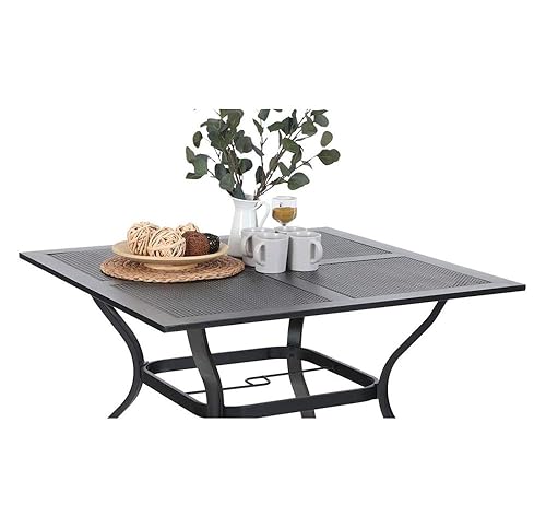 Amazon.com : Sophia & William Metal Outdoor Dining Table, Square