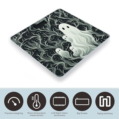 Báscula Digital para Baño con Vidrio Templado y LCD 400lb miniatura 3