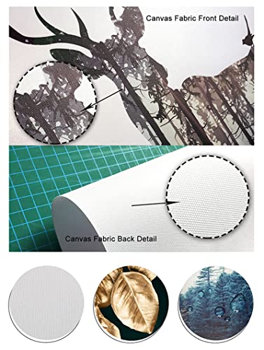 LOOU - Quadri astratti, colore oro e nero