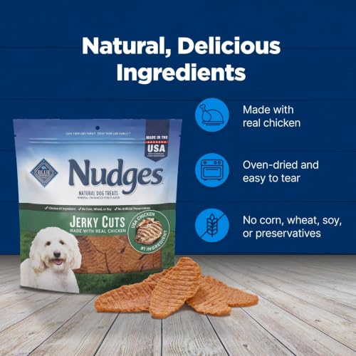 Blue Buffalo Nudges Jerky Cuts Chicken Dog Treats, 16 oz - image 6