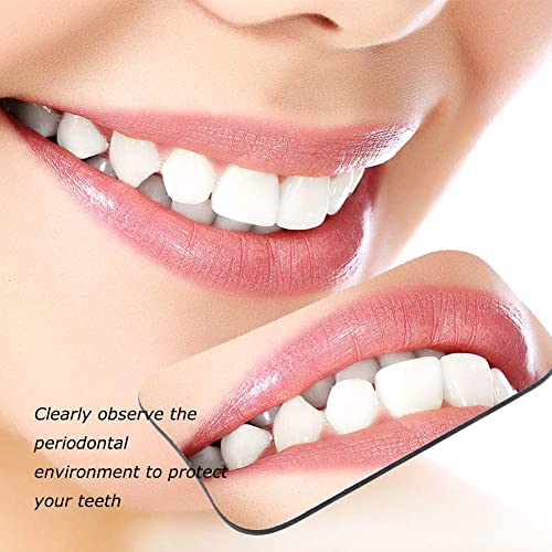 Dental Two-Sided Reflector Photographic Oral Mirror Titanium Plated Glass Intraoral Mirror(5 Count) #TOP6