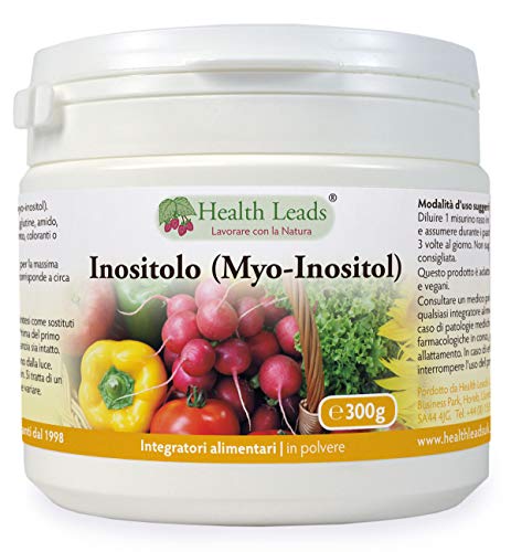 Inositolo (mio-inositolo) in polvere 300g, Chiamato anche vitamina B8, Alto assorbimento, VEGAN, Senza magnesio stearato o cattivi additivi, NON-OMG, Includi Scoop gratuito,Prodotto in Galles