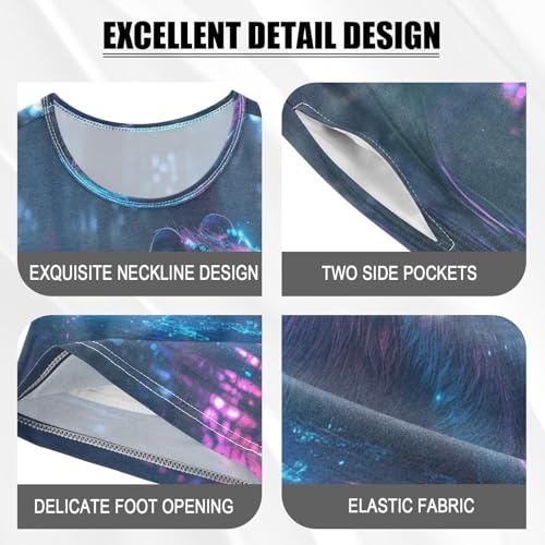 Pajama Sets Short Sleeve Neon Capybaras Soft Cotton Summer Sleepwear 2 Piece PJS Size 5-14T3