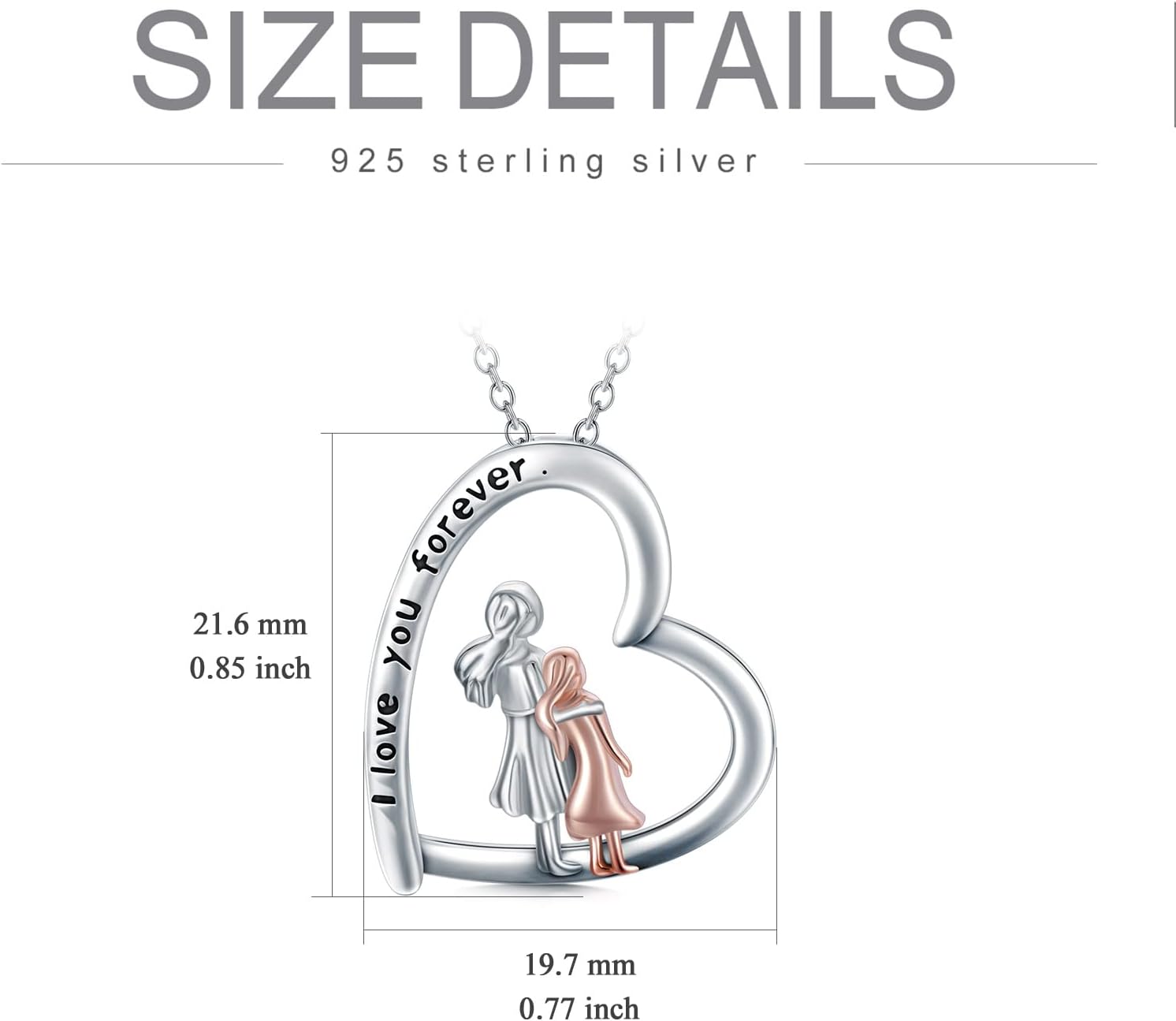 POPKIMI Sister Christmas Gifts from Sister/Brother Sisters Necklace for 2/3/ 4 Sterling Silver Sisters Fashion Jewelry for Women Friend Female Friendship Lasts Forever - Image 5