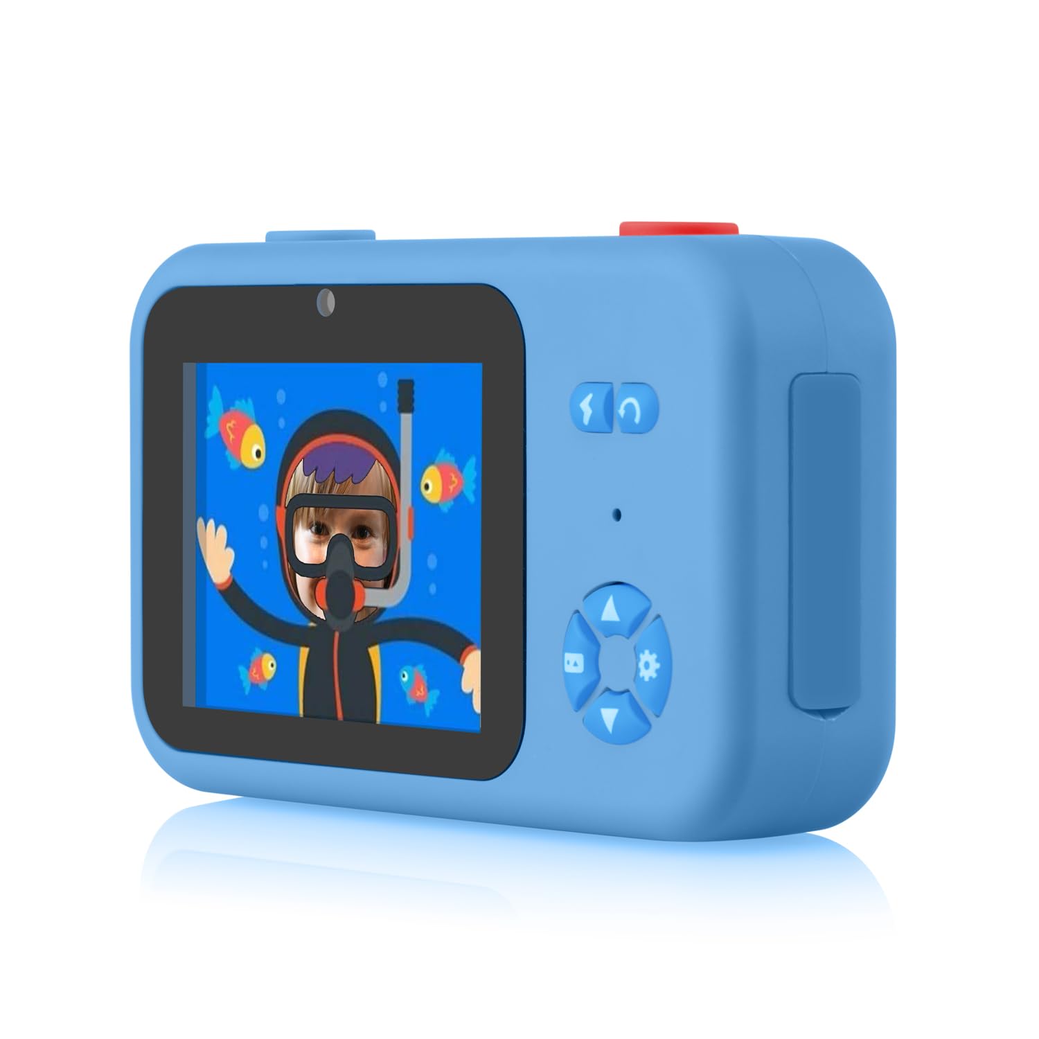 GOGEN DECKO Aparat dla dzieci, aparat cyfrowy dla dzieci, aparat do selfie, zdjęcia i wideo HD, efekty fotograficzne, karta micro SD 32 GB, LED, akumulator litowo-jonowy, nadaje się dla dzieci od 3