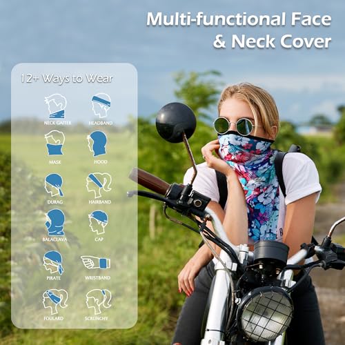Bandana Neck Gaiter Balaclava Face Scarf Mask Quick-Dry Half Masks for Women Men UV Sun Protection3