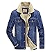 Produktbild Felicove Herren Jeansjacke Herbst Winter Button Flick Denim Kapuzenjacke Jacke Mantel Winterjacke Top mit Pocket