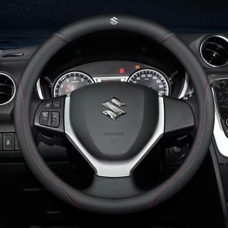 Auto Stuurwielhoes, voor Suzuki Swift VII 2023 2024 2025 Ademende Auto Accessoire Stuurwiel Beschermhoes, Auto Interieur,Dtype-C Coloredlines-1
