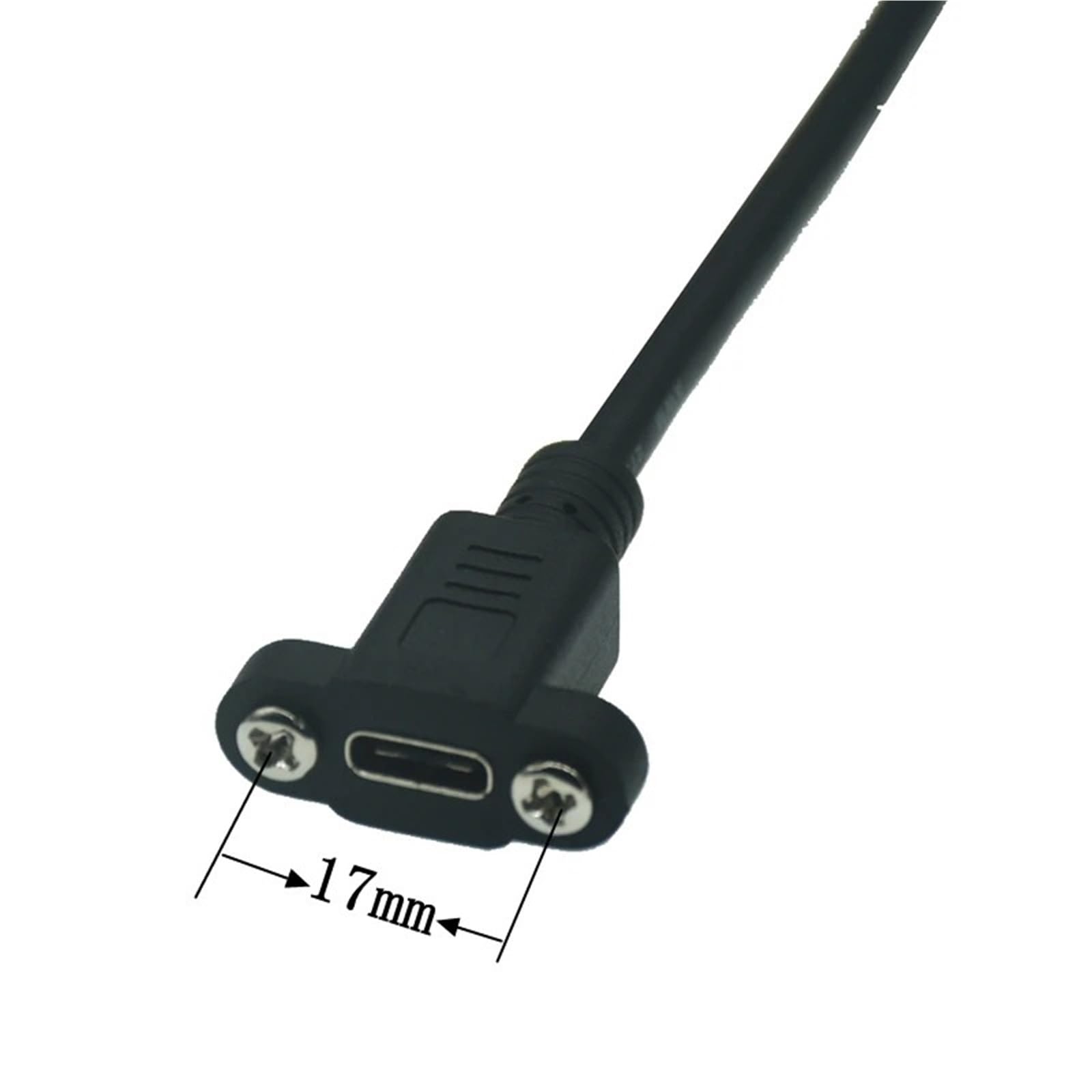 Przedłużacz USB typu C Kabel do transmisji danych USB 3.1 USB-C Złącze przedłużacza męskiego do żeńskiego z ekranowanym panelem śrubowym(1 m, USB 3.1 Type-c)