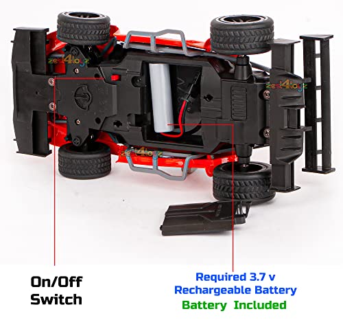 Image of Zest 4 Toyz RC Car, Orange, High Speed, 2.4Ghz, 4Channel, USB Rechargeable, Alloy Body, Realistic Drift, Gift for Boys & Girls (36+ Months), Small, Unisex