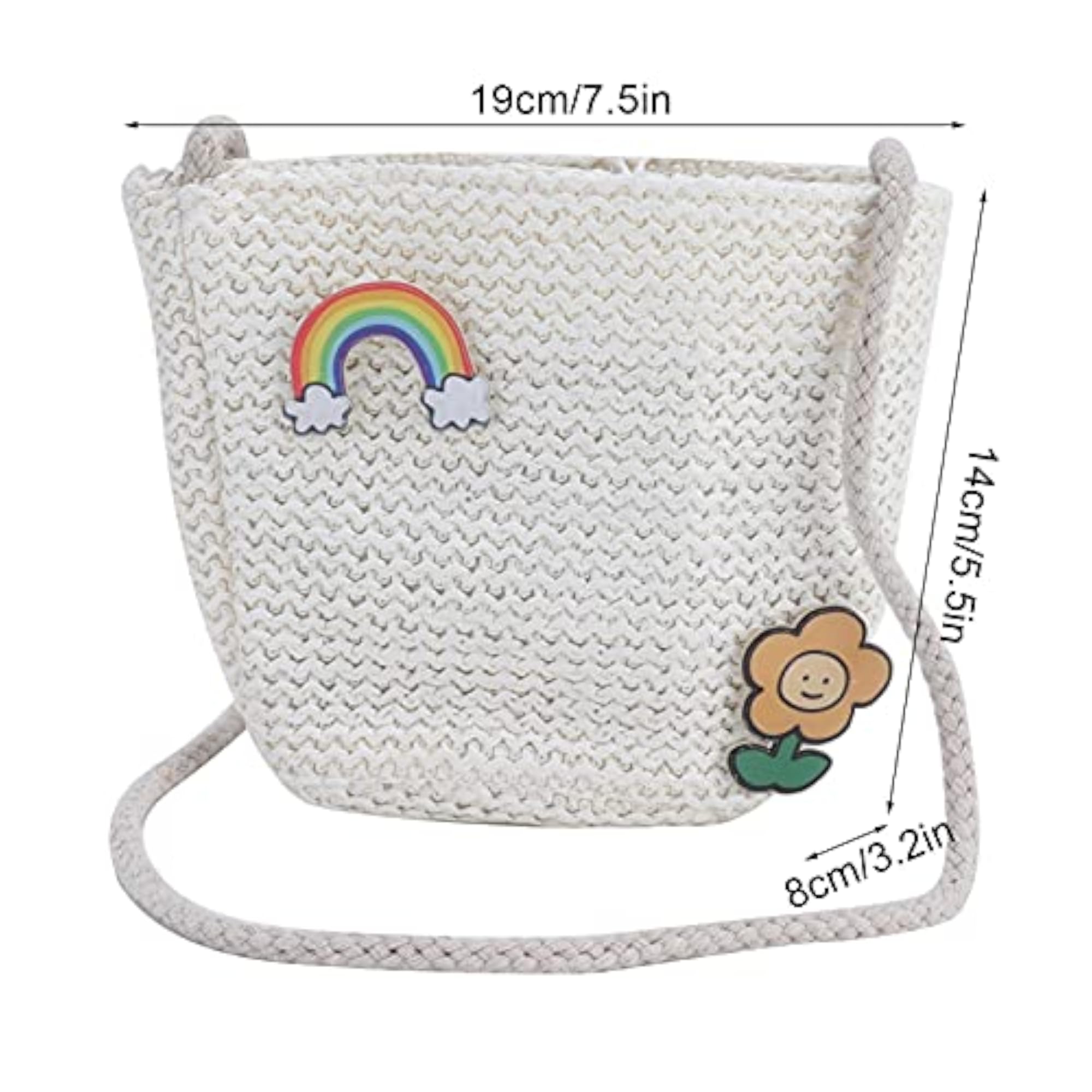 Handwoven Crochet Straw Women's Handmade Messenger Bag