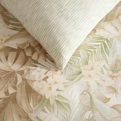 Tommy Bahama - King Comforter Set, Naturally Soft Cotton Weave Bedding w/Matching Pillowcases, Medium Weight, 3 Piece Bed Sets (Palm Paradise Green) by Tommy Bahama - Image 4