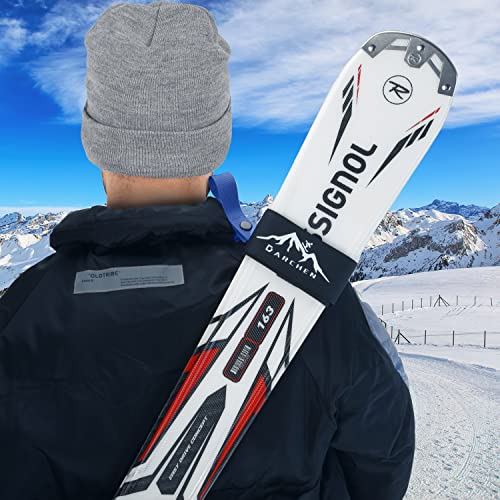 Darchen Ski Strap And Pole Carrier 2 Pack - Skiing Accessory For Easy Transportation Of Your Ski Gear - Feel Comfortable Walking To And From The Mountain - Adjustable Size #TOP4