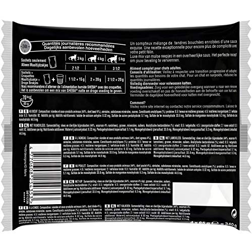 Animaux Sachet Fraicheur Mini Filet Sauce Sélection Boucher 340G - Lot De 4 - Offre Special