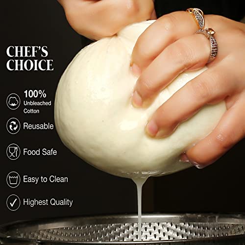 6 PCS Cheese Cloths 20x20 Inch, Reusable and Washable Cheesecloths for Straining,100% Unbleached Pure Cotton Lint Free - Image 3