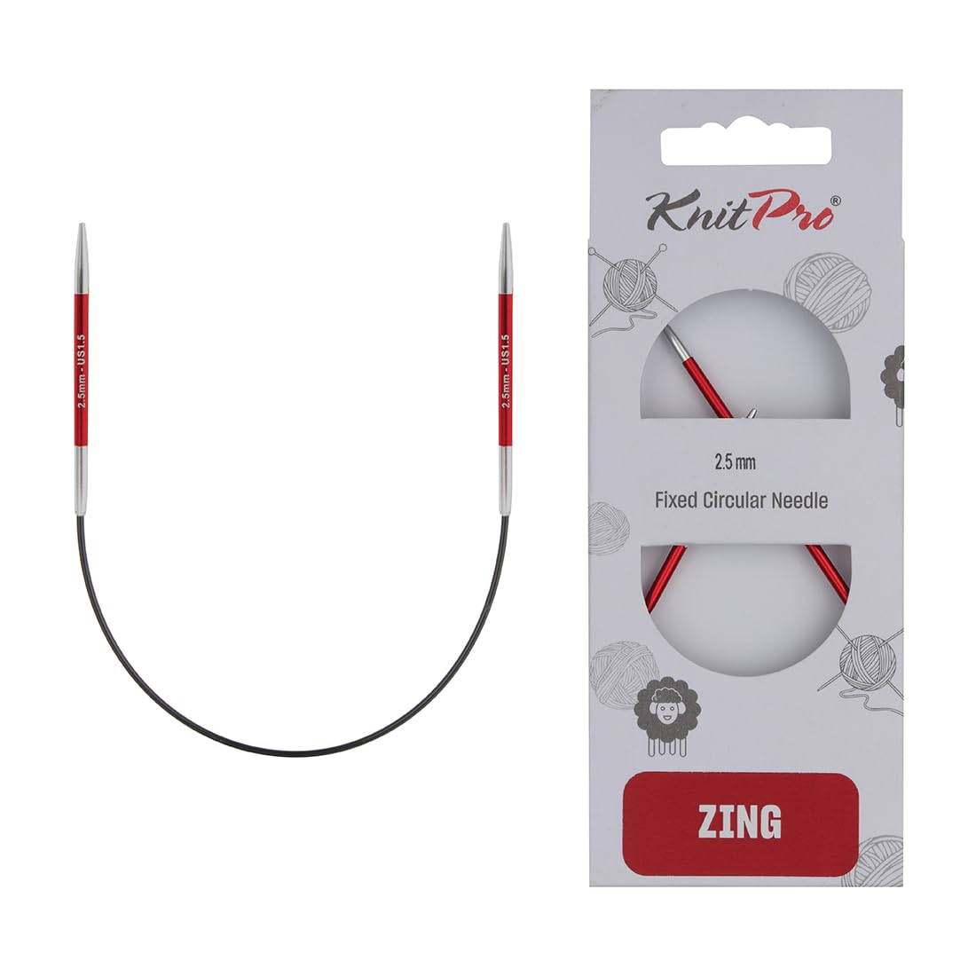 Ferri Da Maglia Circolari KnitPro Zing - Alluminio Leggero, 22.5cm X 3.75mm, Perfetti Per Tutti I Fili - Foto 11