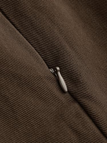 CIDER Mid Waist Solid Pleated Skort with Belt3