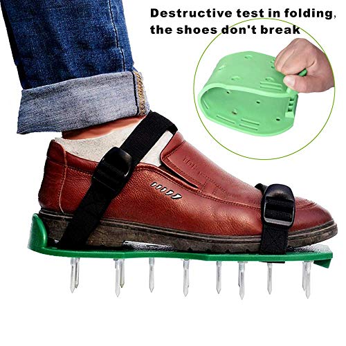 ZSPXZZ Lawn Aerator Shoes Lawn Aerator Tool, Premium Nylon Lawn Aerator Shoes,Heavy Duty Spiked Sandals for Aerating Your Lawn or Yard,Super strengthness and Toughness,B