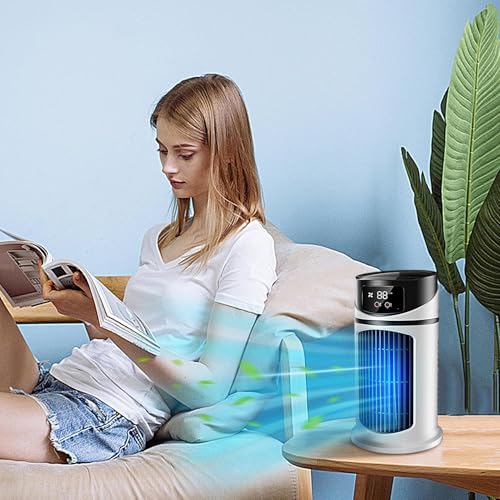 Ventilateur de bureau USB rechargeable compact avec vitesses réglables pour table de nuit - 3