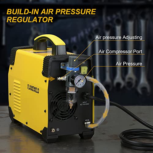 Flameweld Pilot Arc Plasma Cutter - Cut55Dp 55Amps Non-Touch Pilot Arc Plasma Cutter Machine, 110/220V Dual Voltage Plasma Cutting Machine 16Mm Clean Cutting Thickness #TOP3