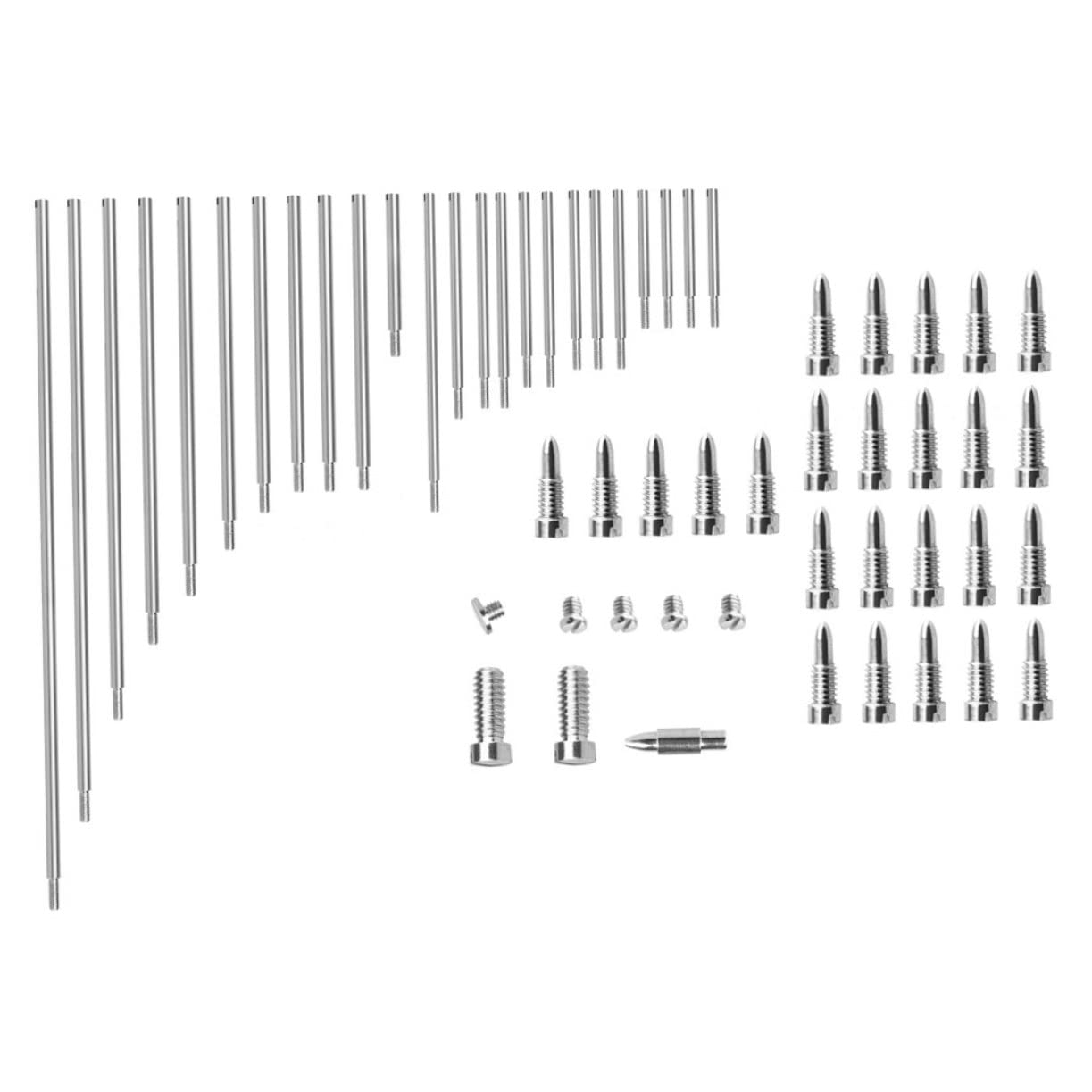 Toyvian 3juegos Accesorios Para Reparación De Saxofón Soprano Incluye Ejes Rosacados Tornillos y Clavo Kit De Mantenimiento De Instrumentos De Viento