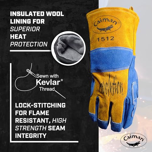 Caiman Premium Split Cowhide Welding Gloves