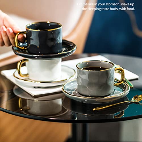 Porcelain-Espresso-Coffee-Cup-Set-with-Saucers-Spoons-and-Metal-Stand8-oz-Luxury-Cappuccino-Milk-Royal-Cups-for-Latte-Cafe-Mocha-Cappuccino-Gold-Trim-Exquisite-Set-of-63-Color