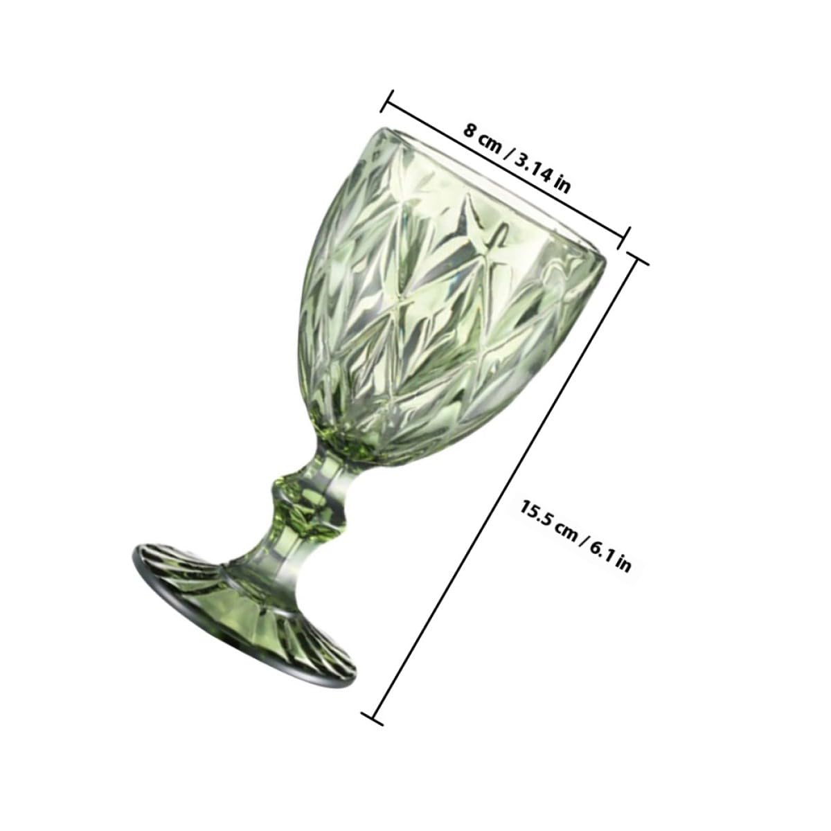 SHINEOFI 3 Copas de Vino de Vidrio Cristalino Resistentes y Fáciles de Limpiar Vintage Diseño Único Ideales para Bares y Eventos Obsequios