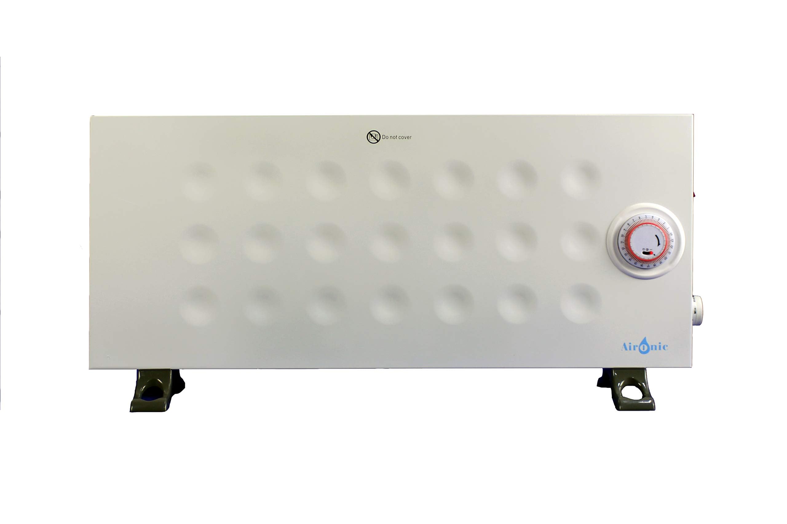 Aironic® 1000w Compact Slimline Convection Panel Heater Radiator Thermostat Dial 24Hour Timer Office, Caravan, Bedroom Portable Freestanding/Wall Mounting Include Brackets 67.5cm L X 28.5cm W X 5cm D