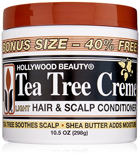 Hollywood Beauty Tea Tree Creme Hair and Scalp Conditioner, White , 10.5 Ounce
