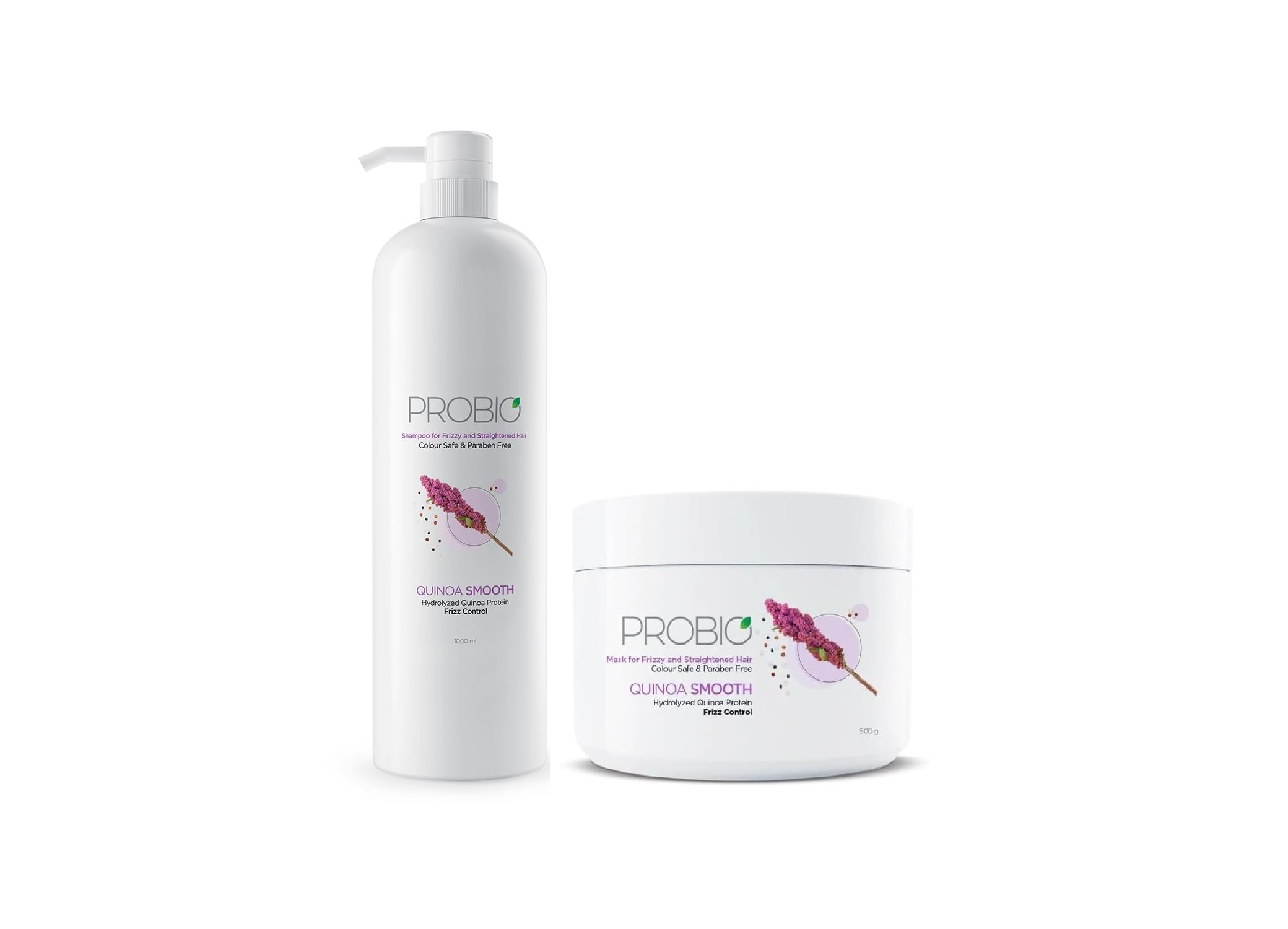 Probio Quinoa Smooth Shampoo (1000ml) and Probio Quinoa Smooth Mask (500 g) | Colour Safe & Paraben Free | with Hydrolyzed Quinoa Protein-image-44