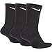 Price comparison product image Nike 3 Short and 3 Long Socks Economy Set 6 Pairs White Black or Mixed - Multicolour - 8/12 UK