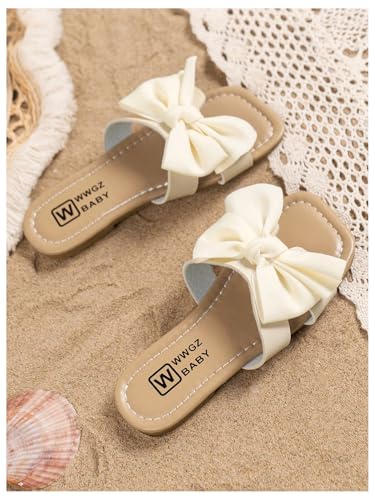 Image of GORGLITTER Girl's Slip on Sandals Bow Sandals Round Open Toe Beach Sandals