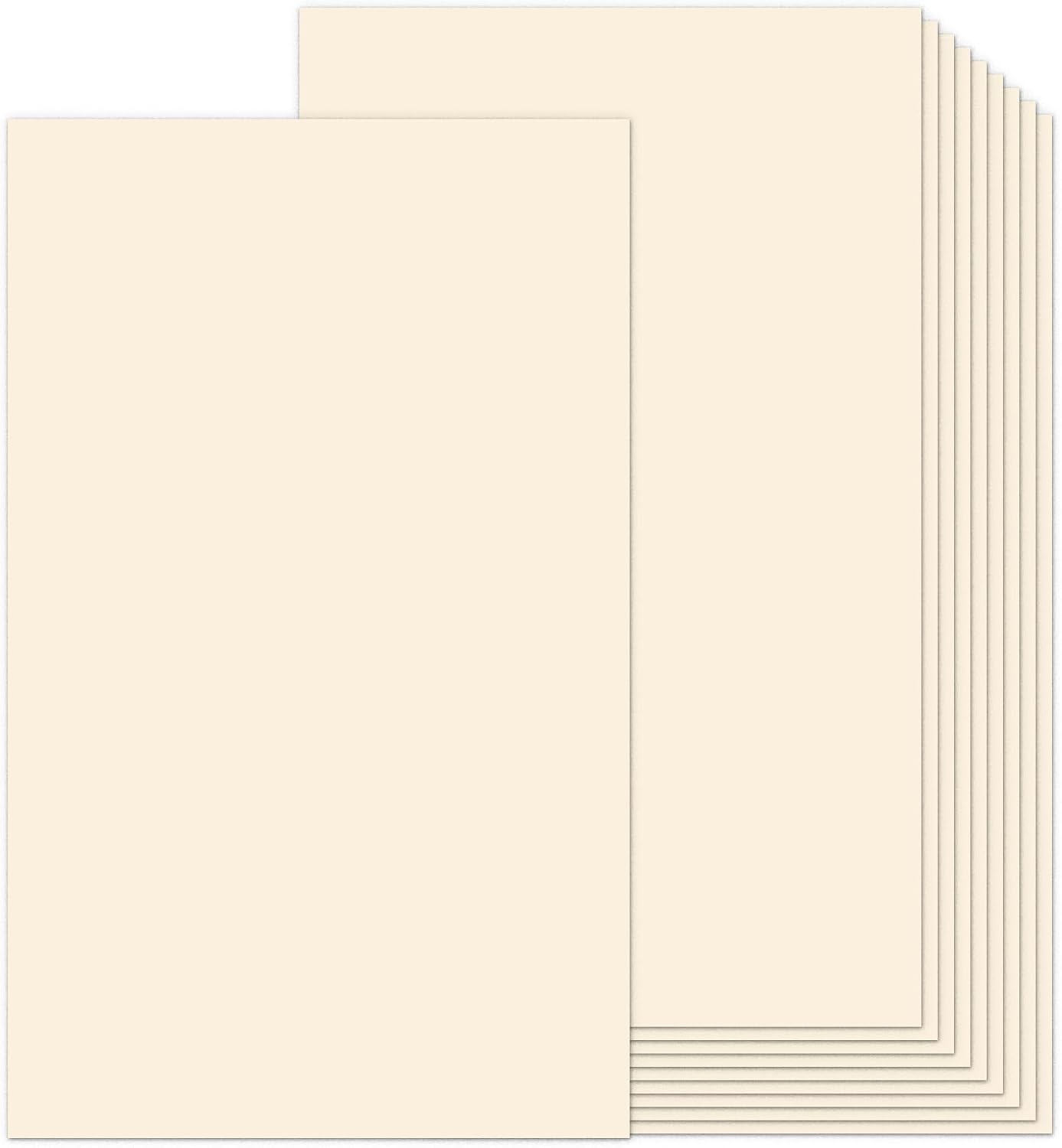 8.5x14 Cream Cardstock Blank Cover Stock Thick Paper 100