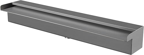 Miniatura 2 de Fuente de piscina de acero inoxidable 304 con conector, derrame de agua rectangular de 12 pulgadas para piscina, jardín, estanque al aire libre, spa