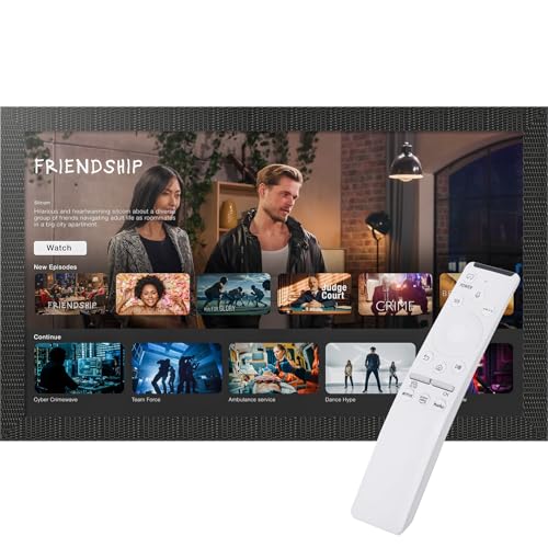 The Samsung Frame TV 75 inch 3.25 inch Obsidian Echo Glossy Black Scallop Carved Bezel (Fits 2021-2025 Models) WOMTVF-BR-6600-18FR-37.81x66.23_ST